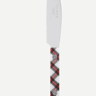 Sabre Flatware Cheese Knife  - White Tartan  9  1/2"