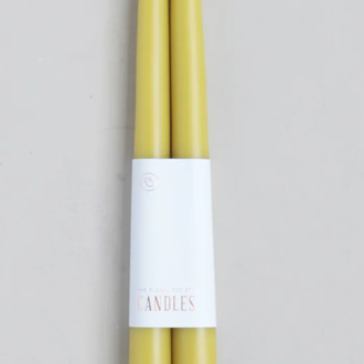 Floral Society Dipped Taper Candles 12" Citrine
