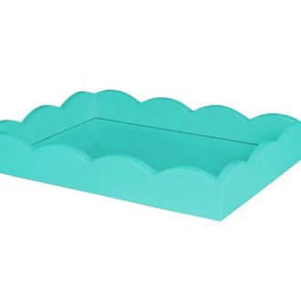 Addison Ross Ltd Scalloped Tray Turquoise 11 x 8
