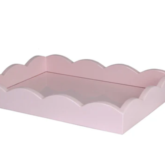 Addison Ross Ltd Scalloped Tray Pale Pink 11 x 8