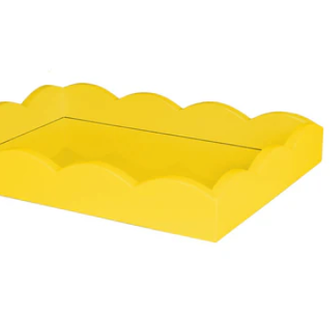 Addison Ross Ltd Scalloped Tray Yellow 11 x 8