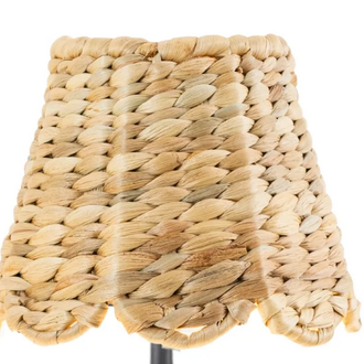 Zafferano America Scalloped Water Hyacinth Shade for Poldina