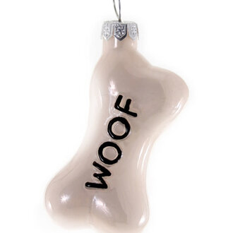 Dog Bone WOOF Ornament