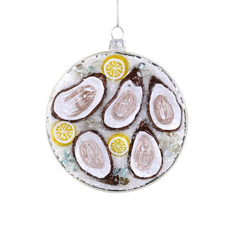 Plated Oysters on Ice Ornament