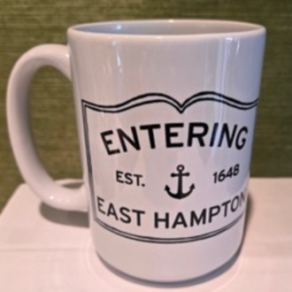 Muddy Dog Entering East Hampton Gardens Mug