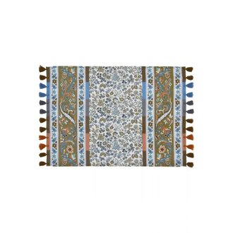 D'Ascoli Shawl Stripe Placemat - Gold/Blue  - Set of 4