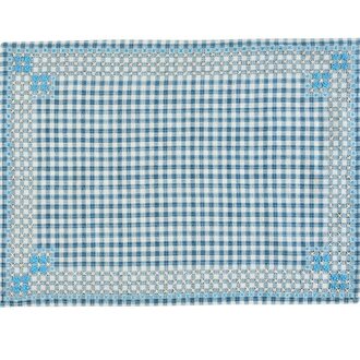 D'Ascoli Ionna Placemat - Blue -14 x 20 - Set of 4