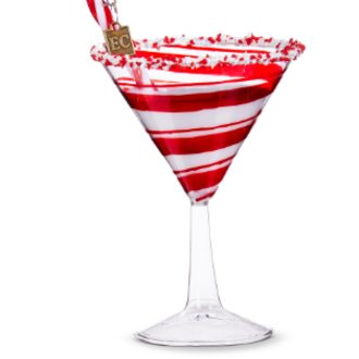 Peppermint  Christmas Cocktail Orn 6"