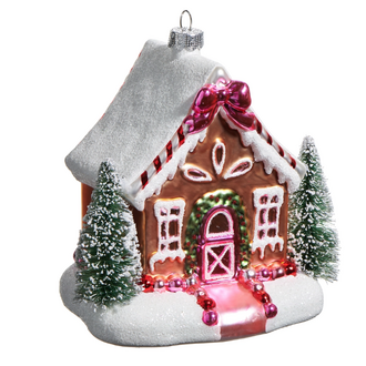 Gingerbread House Orn 5"