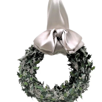 Holly Wreath Silver