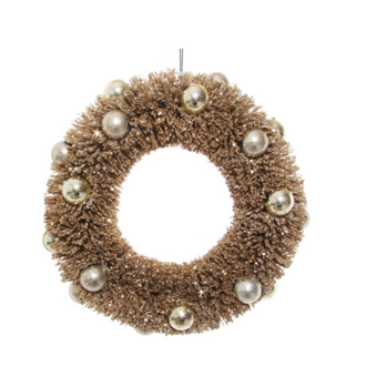 Wreath ornament champagne 15cm
