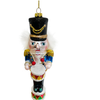 Glass nutcracker blue 20cm