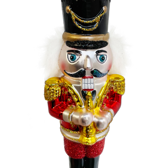 Glass nutcracker red 20cm