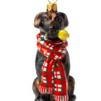 Joy to the World Collectibles Chocolate Lab with Scarf