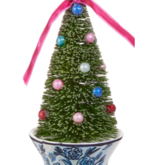 Tree in Chinoiserie Pot Orn 6"
