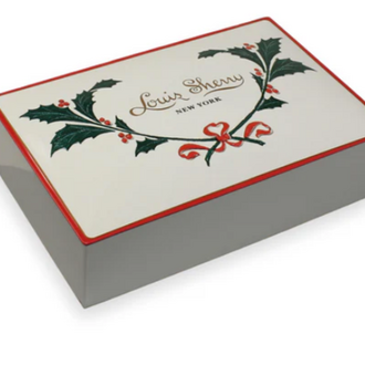 Louis Sherry Chocolate Holly Caramel Tin
