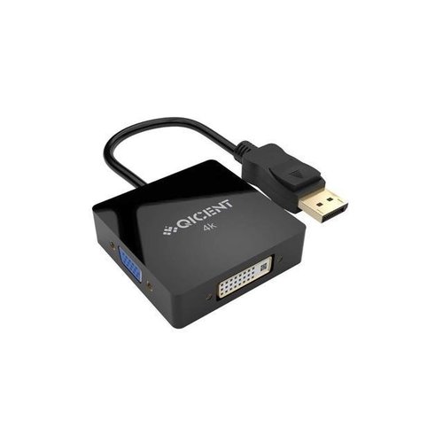 Qicent Qicent Displayport to VGA Splitter 4K HDMI DVI
