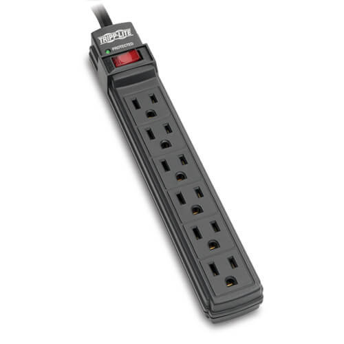 Tripp Lite Tripp Lite Surge Protector 6 Outlet 6ft Cord Black TL P6B EXCLUSIVE PRICE