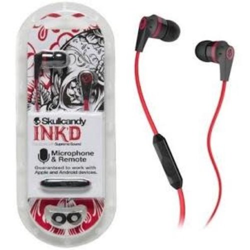 Skullcandy Skullcandy Ink'd Earbud Headphones with Mic Pink/Black Skullcandy Skullcandy Ink'd Earbud Headphones with Mic Pink/Black