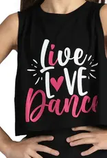 Danz N Motion 24314C Live Love Dance Crop Tee