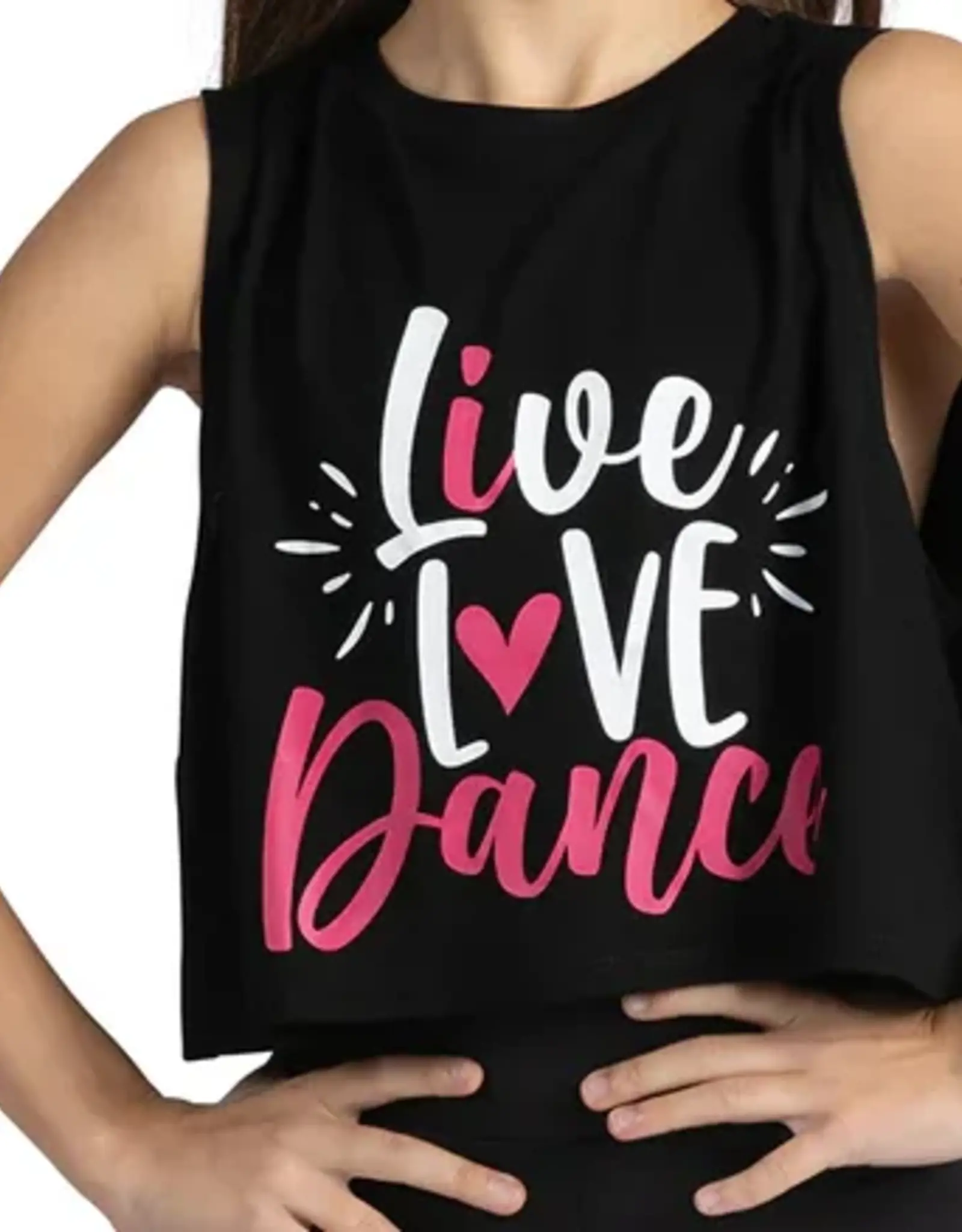 Danz N Motion 24314C Live Love Dance Crop Tee