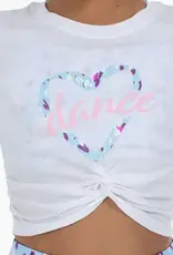 Bloch Girls “DANCE” Crop Tie Back Tee 12/14