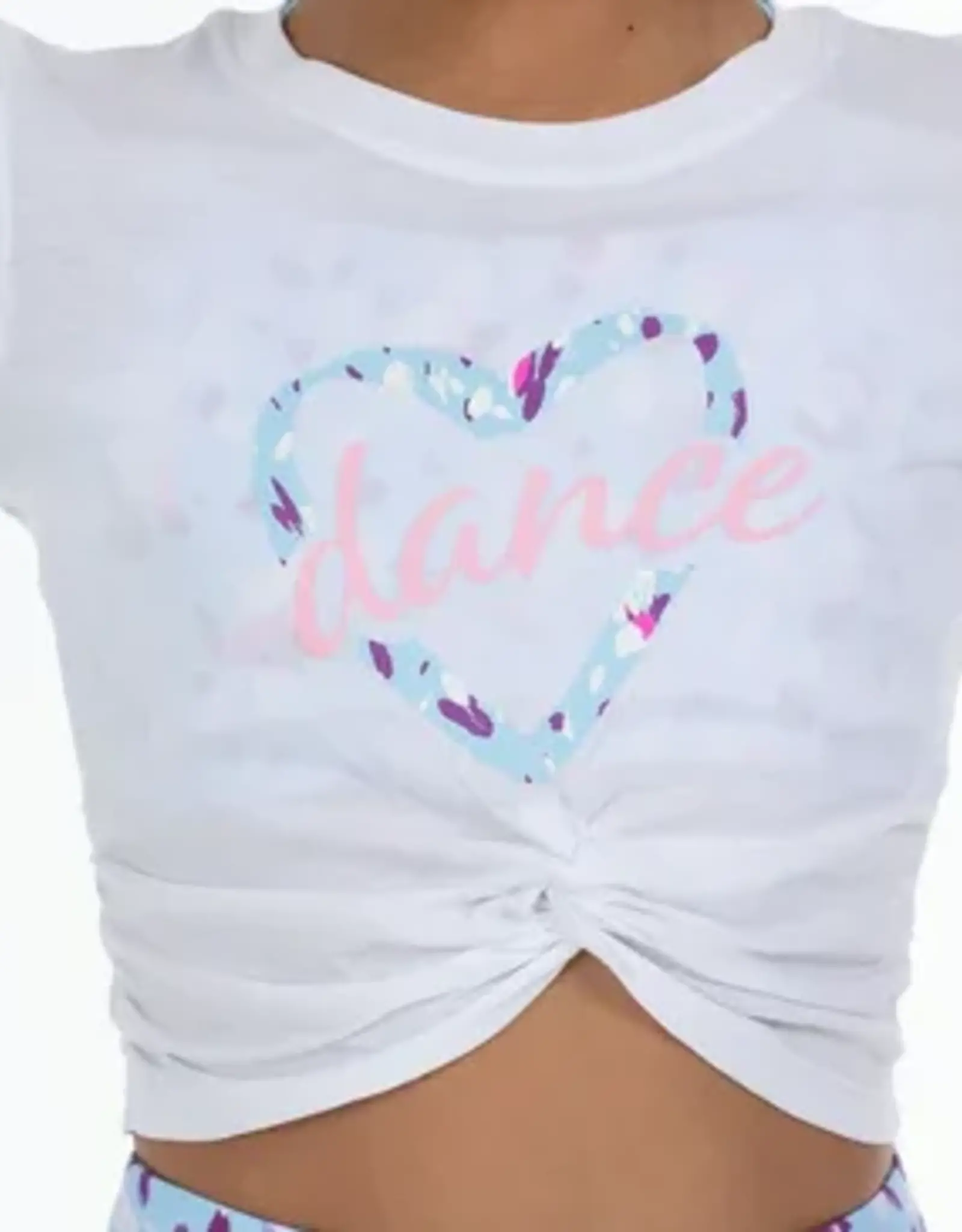 Bloch Girls “DANCE” Crop Tie Back Tee 12/14