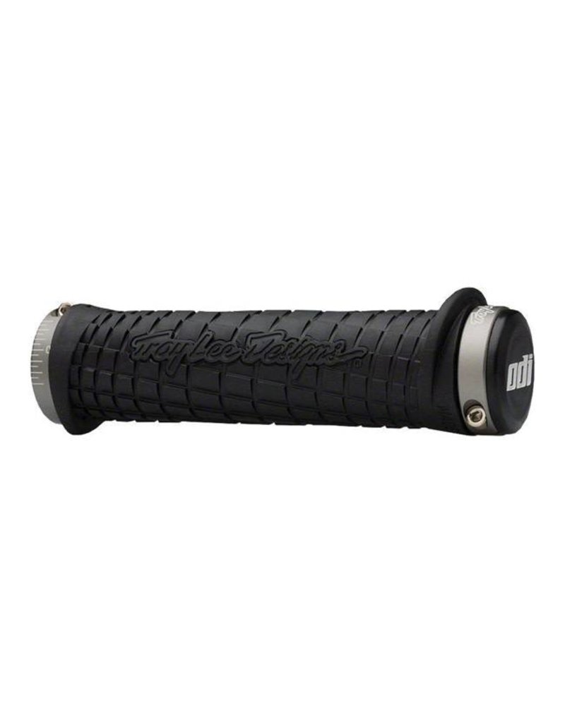 Black//Gray ODI 130mm Troy Lee Lock-On Grips