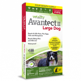 TEVRA BRANDS, LLC AVANTECT II DOG FLEA & TICK TREATMENT 4 MONTH SAVE $10