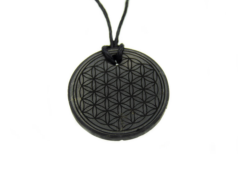 Pendentif Shungite - Fleur de vie