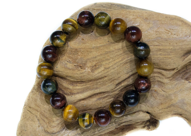 Bracelet Oeil de tigre-boeuf-faucon