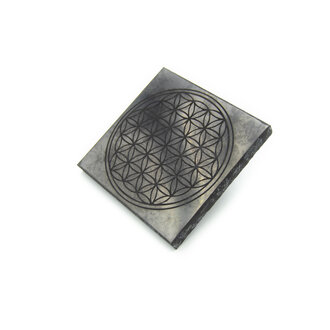 Shungite Plate (Flower of life) Shungite Plate (Flower of life)