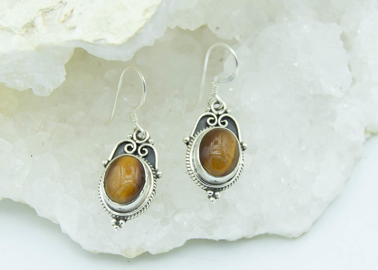 Tiger Eye Earrings - Iris