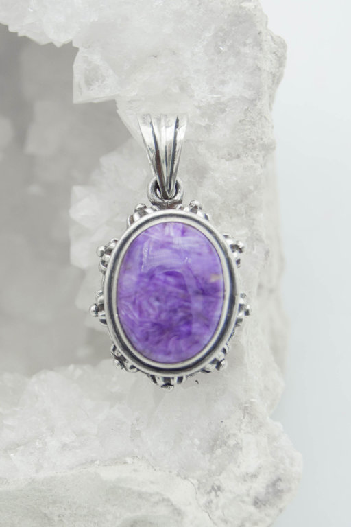 Charoite Pendant - Freesia