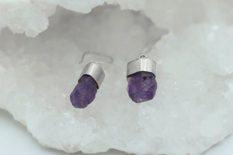 Amethyst Earrings - Tulipe