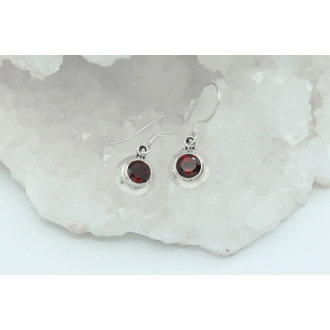 Boucles d'oreilles Grenat - Pois Boucles d'oreilles Grenat - Pois