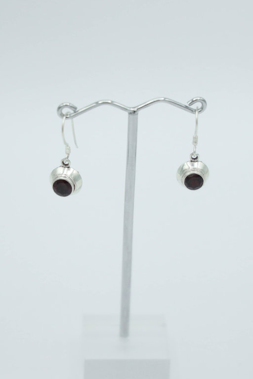 Boucles d'oreilles Grenat - Pois