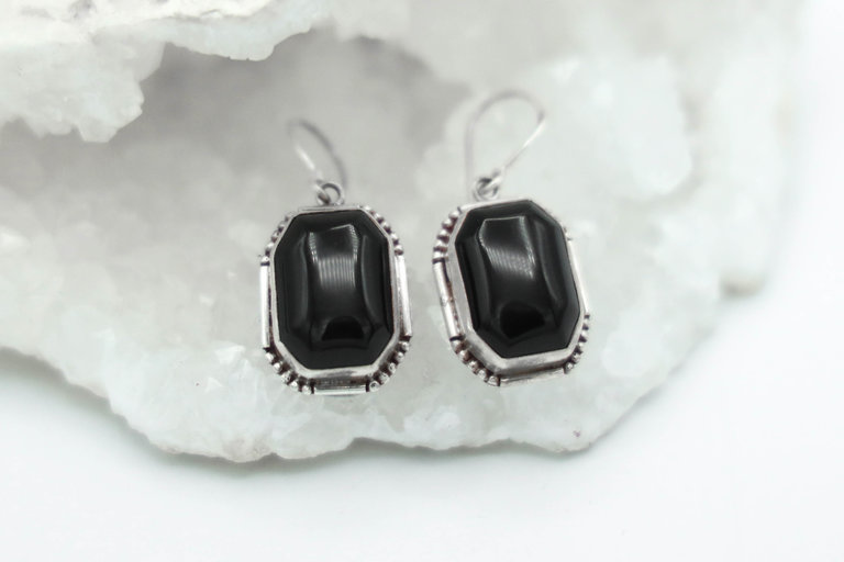 Boucles d'oreilles Onyx - Mystique