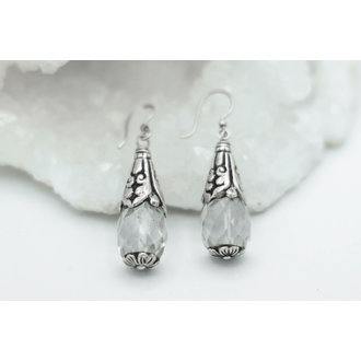 Clear Quartz Earrings - Goutte