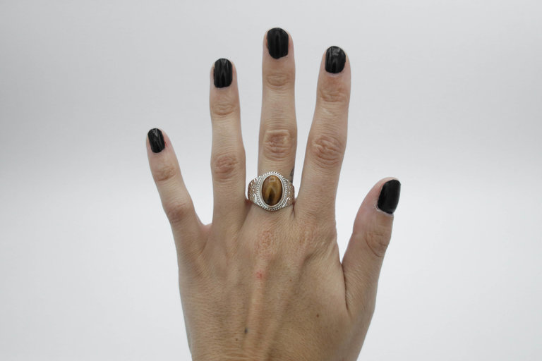 Tiger Eye Ring - Fougère