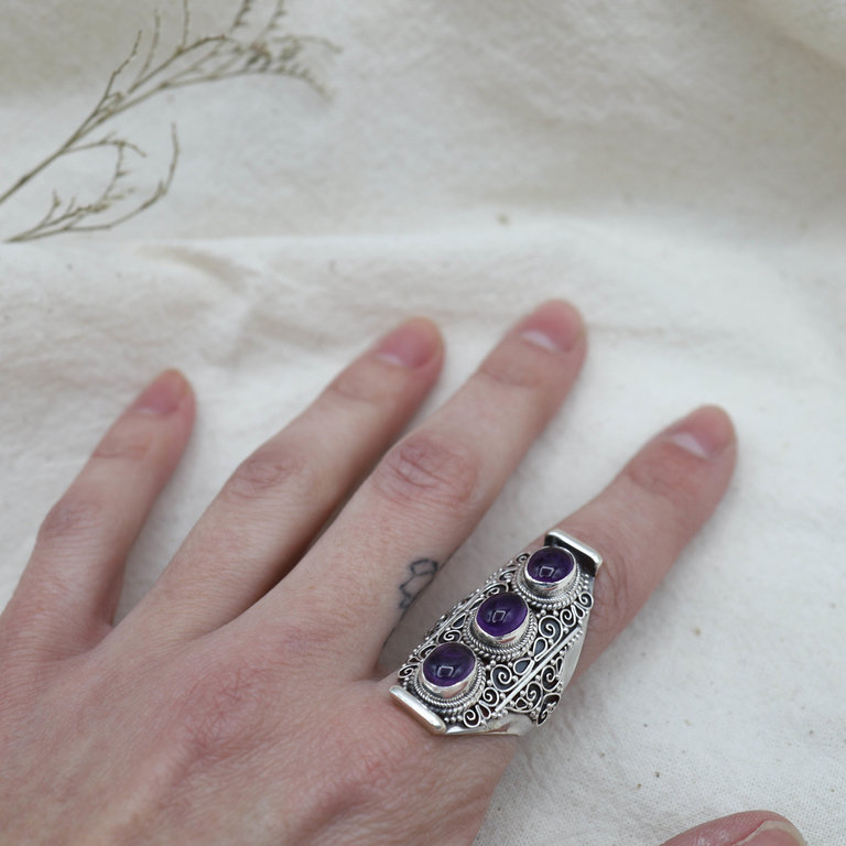 Amethyst Ring - Trio