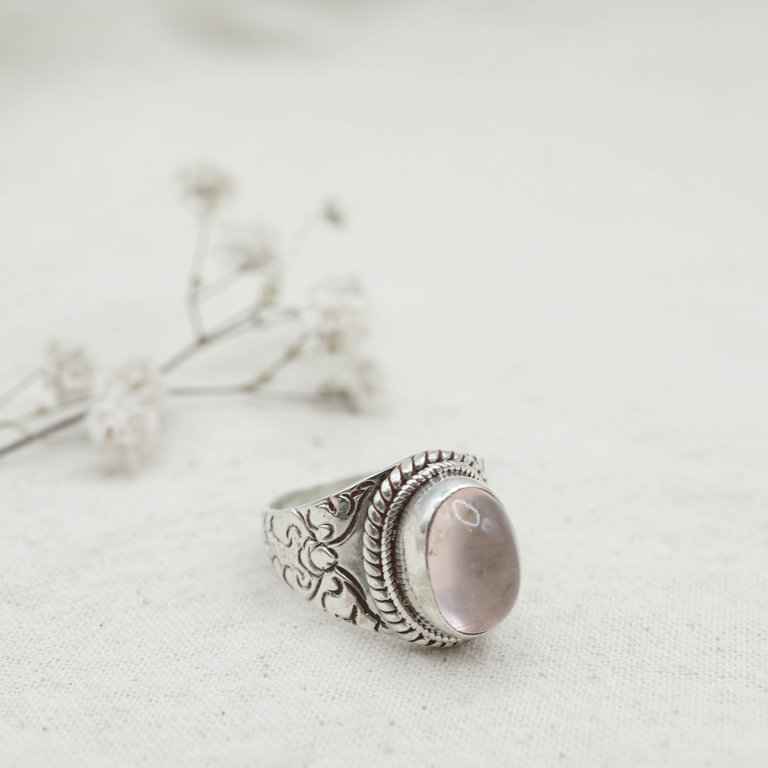 Rose Quartz Ring - Fougère