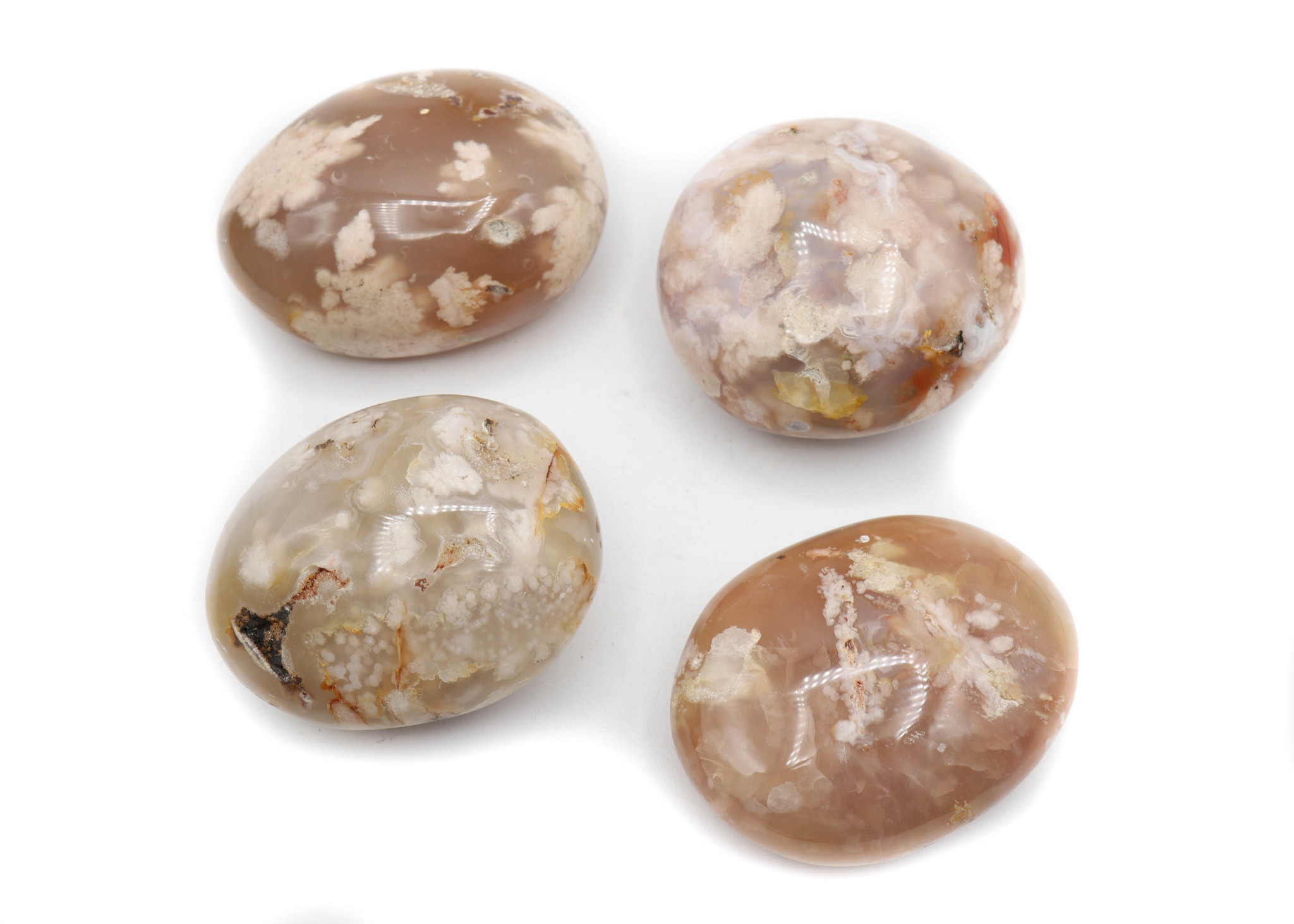 Flower agate palmstone