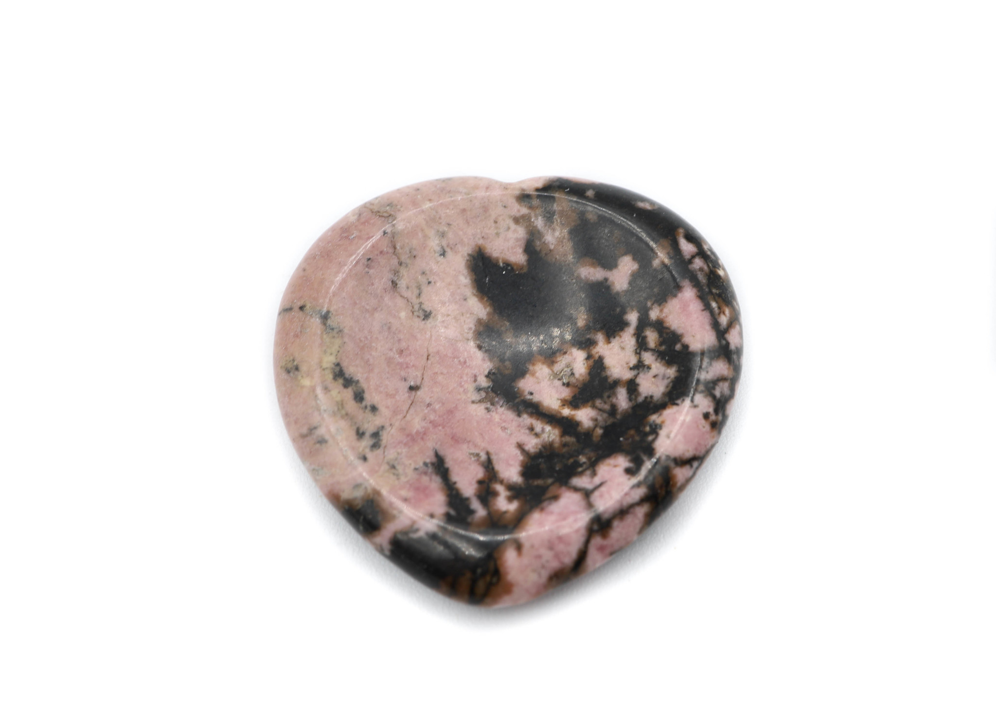 Heart thumb stone - Rhodonite