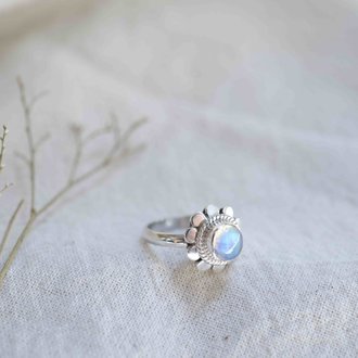 Bague Pierre de lune - Marguerite