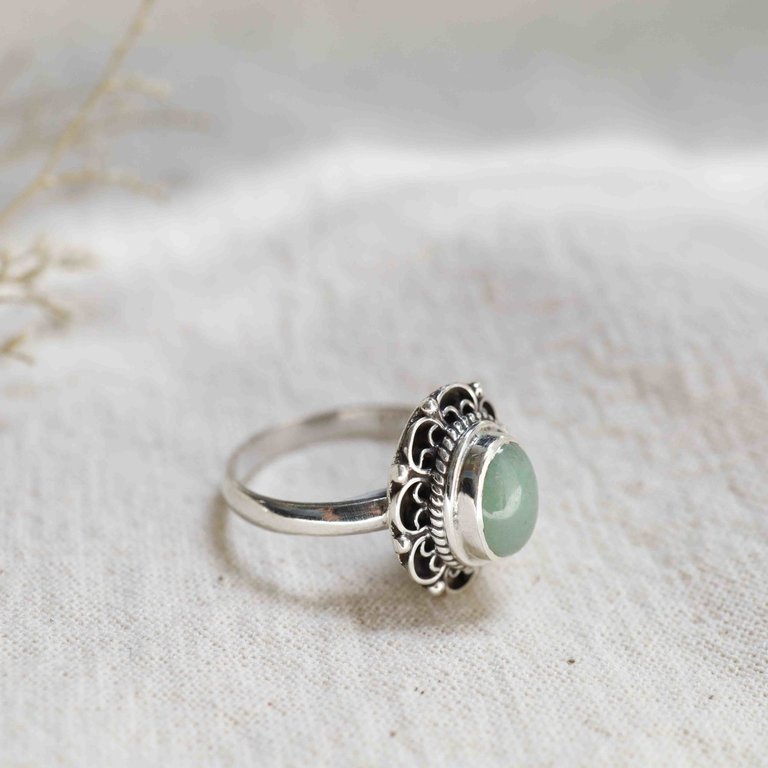 Green Aventurine Ring - Fleur