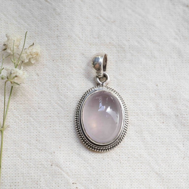 Rose Quartz Pendant - Iberis