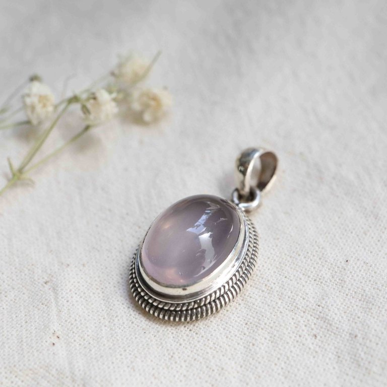 Rose Quartz Pendant - Iberis