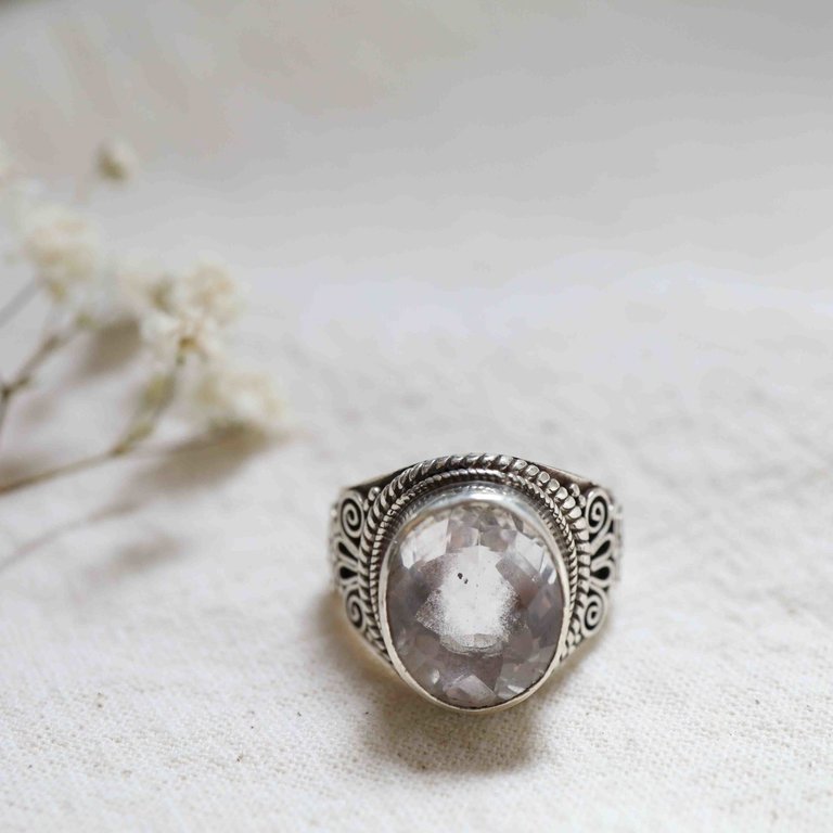 Bague Quartz clair - Géranium