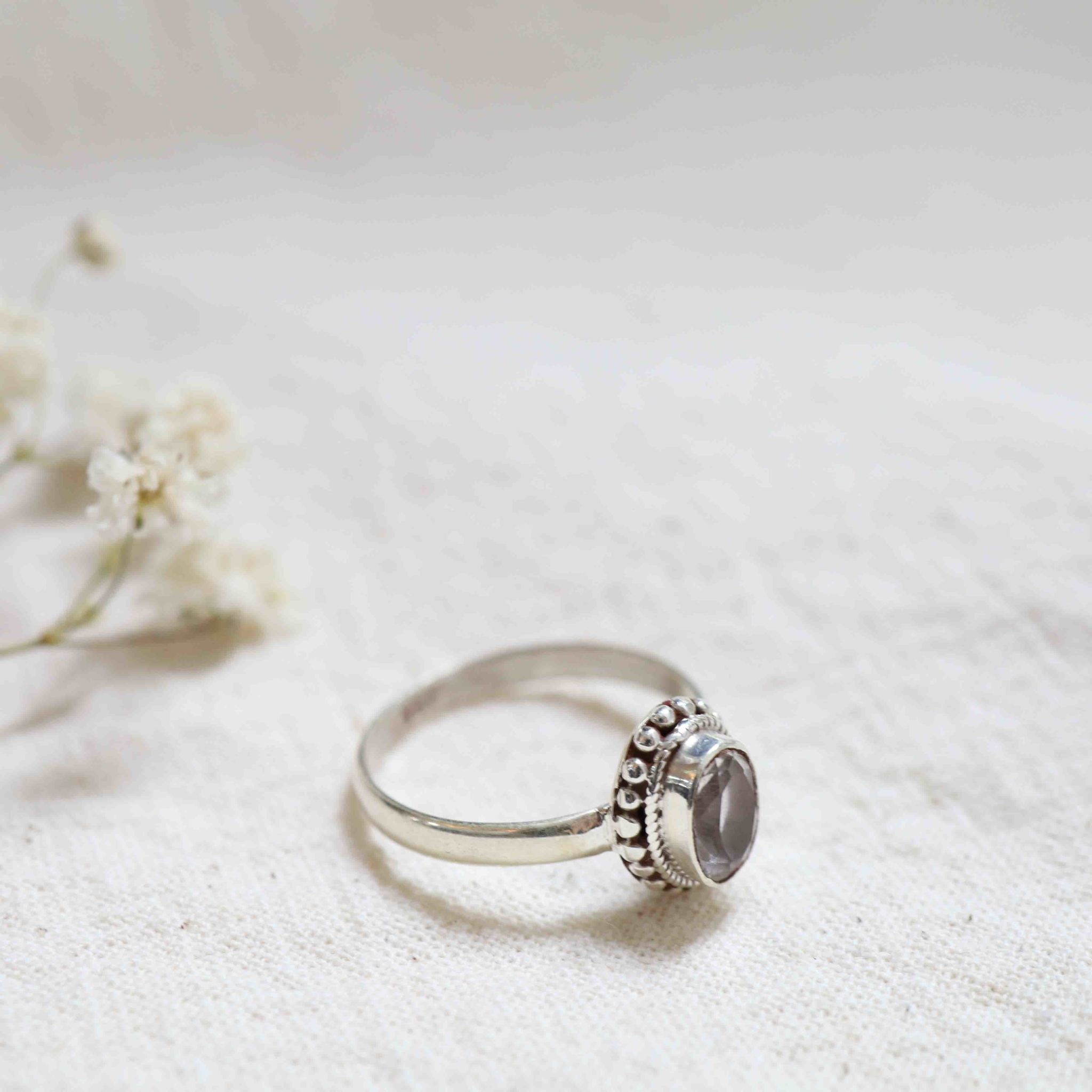 Clear Quartz Ring - Dahlia